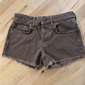 Free People Size 24 Copper Denim Shorts